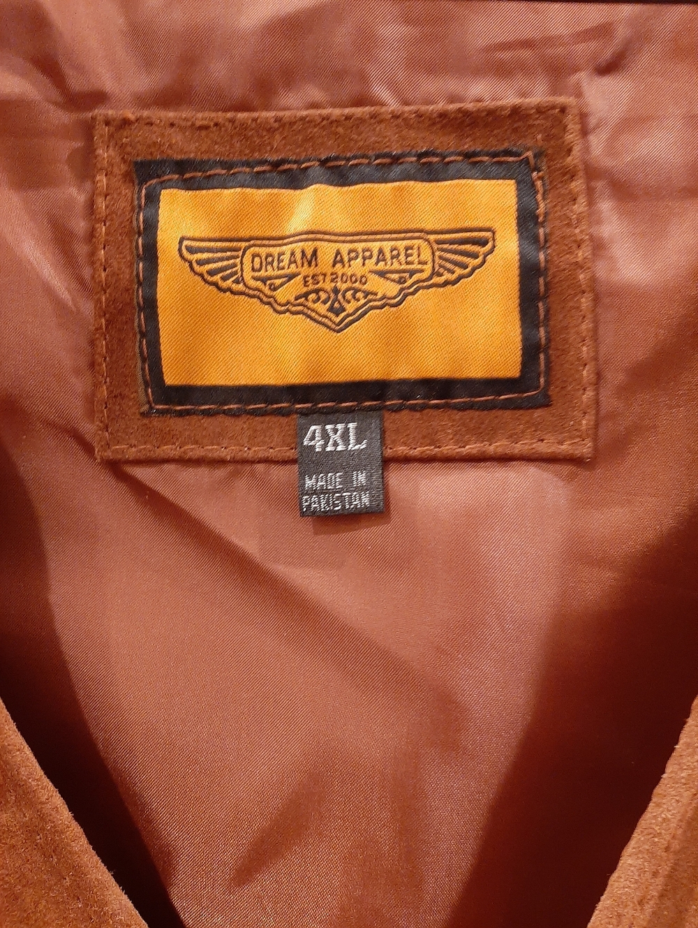 Dream Apparel Brown Suede Fringe Vest Western Concho Beaded Boho Women’s XL 1X - Picture 3 of 12